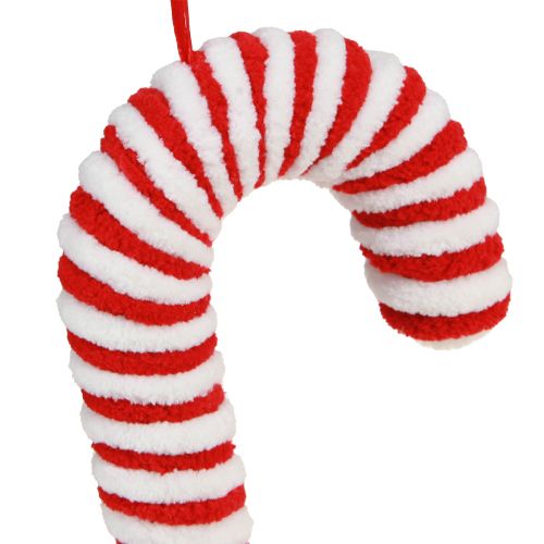 Itens Decoração de bastões de doces Natal vermelho branco velo Alt.22cm 6 unidades