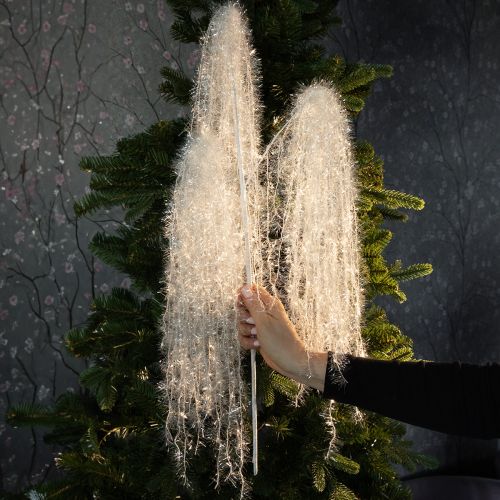Galho artificial de inverno na cor branca com aspecto nevado e coberto de gelo, 70 cm | Floristik24.pt