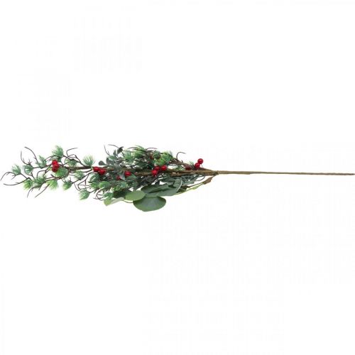 Floristik24 Ramo de natal decoração artificial de frutas vermelhas verdes 70cm