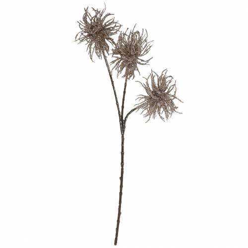 Floristik24 Champanhe ramo de clematite artificial com glitter 46cm