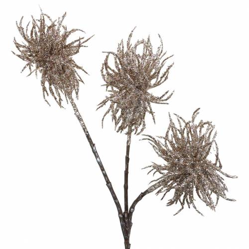 Floristik24 Champanhe ramo de clematite artificial com glitter 46cm