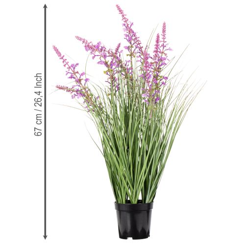 Itens Folhagem decorativa com flores delicadas para um design de interiores elegante, 67 cm