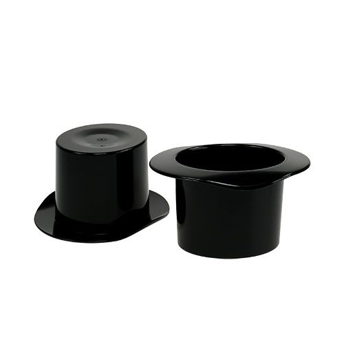 Floristik24 Cilindro preto 7cm 9pcs