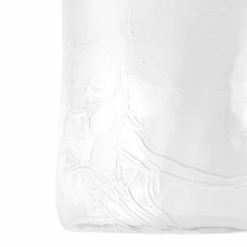 Floristik24 Vaso de vidro cilíndrico Crackle transparente, acetinado Ø13cm A13,5cm
