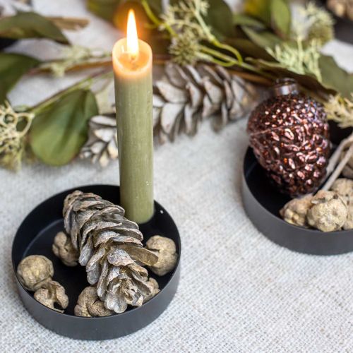 Floristik24 Cones de cipreste naturais, decoração de Natal, cones de artesanato banhados a ouro Ø2–3cm H2,5–3,5g 330g