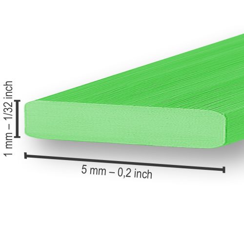 Itens Fio plano de alumínio verde maçã 5mm 10m
