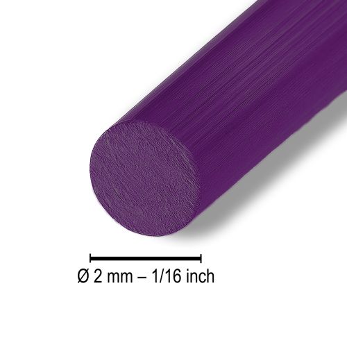 Itens Fio de alumínio Ø2mm roxo escuro 60m 500g