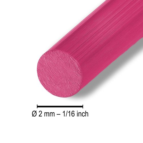 Itens Fio de alumínio Ø2mm rosa 60m 500g