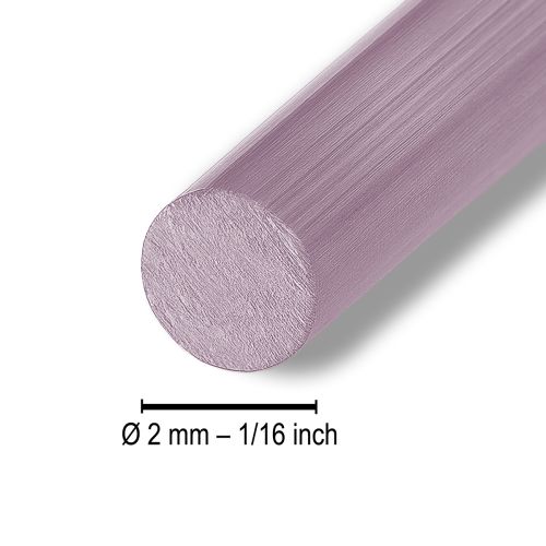 Itens Fio de alumínio Ø2mm fio decorativo rosa redondo 480g
