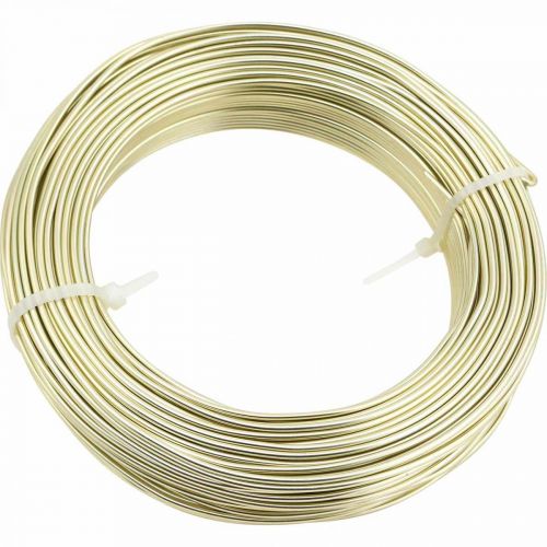 Itens Fio de alumínio Ø2mm fio decorativo champanhe redondo 480g