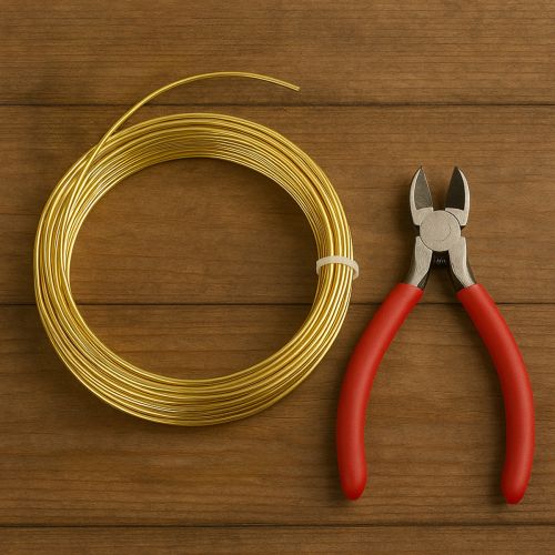 Itens Fio de alumínio dourado, 2mm, 60m, 500g, fio flexível para decoração e joias.