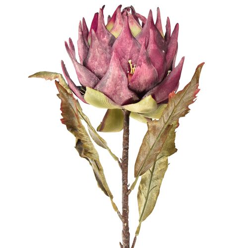Itens Alcachofra Artificial Grande Flor Artificial Olhar Seco Roxo 76cm