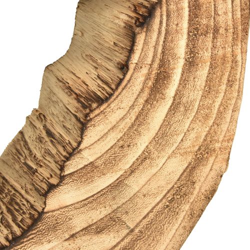 Floristik24 Anel de madeira rústico em suporte - Grão de madeira natural, 54 cm - Escultura única para um ambiente elegante