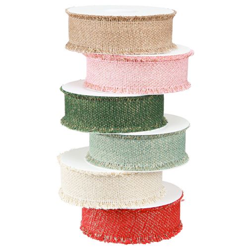 Fita decorativa com franjas colorida glitter 40mm 15m