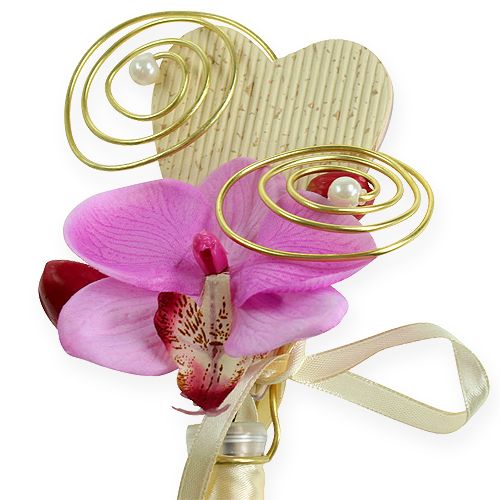 Floristik24 Cabide de banco com tubo e coração de 18cm 6 unidades