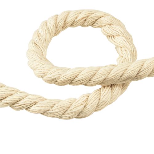 Itens Cordão decorativo de algodão creme Ø6mm 5m cada 2 unidades