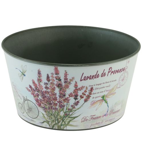 Itens Vaso de flores de plástico lavanda redondo Ø21cm Alt.11cm