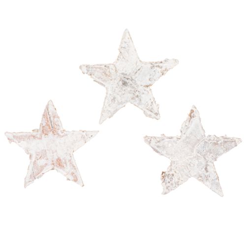 Mini estrelas de bétula de 2 cm a 2,5 cm, pintadas de branco, 150 unidades comprar | Floristik24.pt