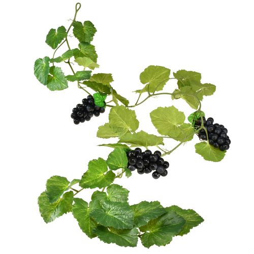 Itens Guirlanda de folhas decoração de uvas verde azul 169x10x15cm