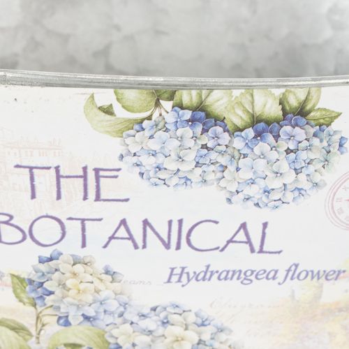 Itens Vaso de metal com alças, em formato de hortênsia, 26×13×14,5cm