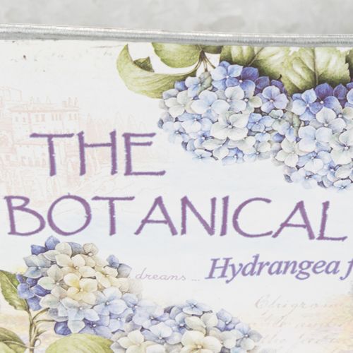 Itens Vaso oval de metal com alças, ideal para hortênsias, 32×15×15cm