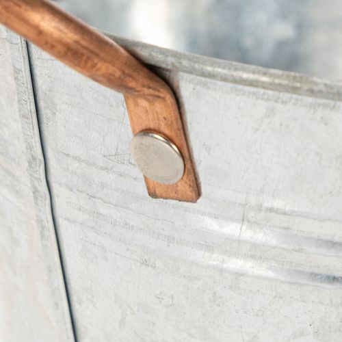 Itens Vaso redondo para flores com alças, vaso de metal Ø17,5cm A9cm