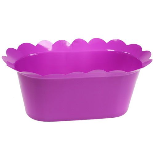 Floristik24 Bunda oval de flor em vaso de plástico. 21 cm x 11 cm x 9,5 cm 10 unidades