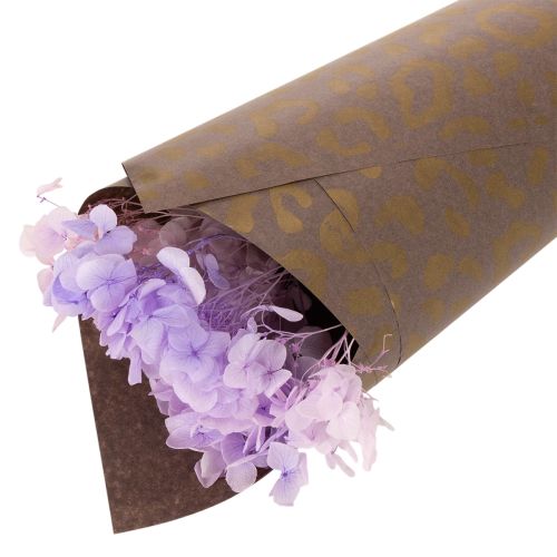 Tecido de seda floral com estampa de leopardo marrom, resistente à umidade, 50x75cm, 20 peças | Floristik24.pt