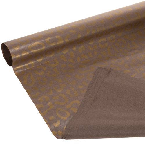 Tecido de seda floral com estampa de leopardo marrom, resistente à umidade, 50x75cm, 20 peças comprar | Floristik24.pt
