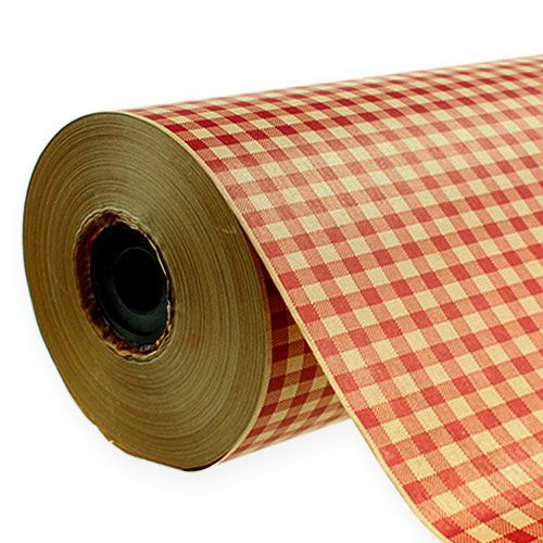 Flor seda 50cm xadrez vermelho 5kg
