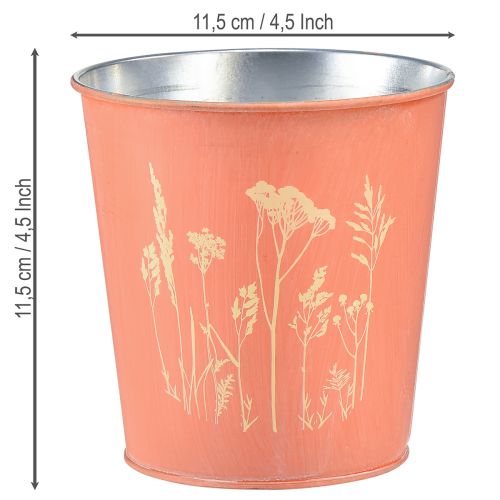 Itens Vaso de flores em formato de damasco, de metal, com Ø11,5 cm e A11,5 cm.