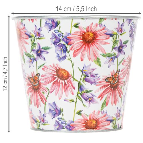 Vaso de flores, decoração de primavera, floreira, metal, Ø14cm A12,5cm | Floristik24.pt