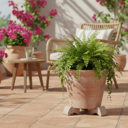 Itens Suporte para vaso de flores, elevador prático, acessório para vasos em varandas e terraços, 7 cm, 3 peças