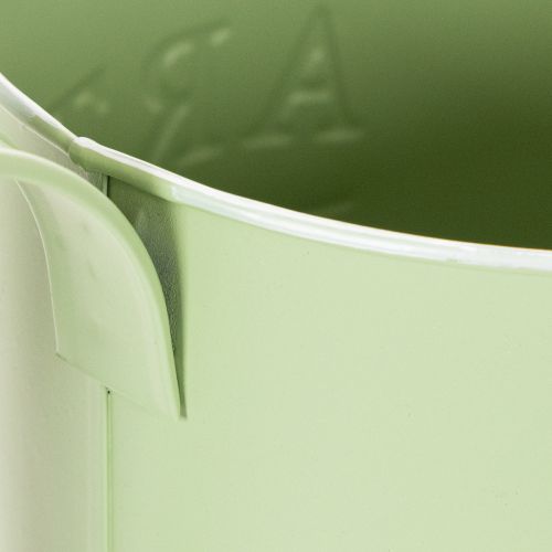 Vaso de flores, regador decorativo, floreira de zinco verde menta, Ø16,5 cm | Floristik24.pt