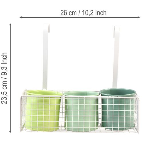 Itens Vaso de flores suspenso, decoração para varanda, decoração para cozinha, 26 cm de comprimento