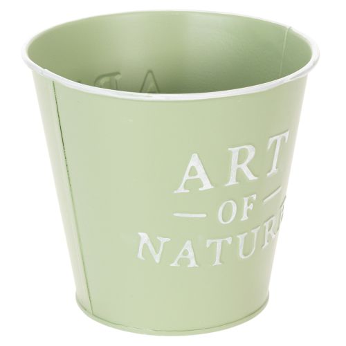 Vaso de zinco para flores, verde menta, Ø15cm, A13,5cm | Floristik24.pt