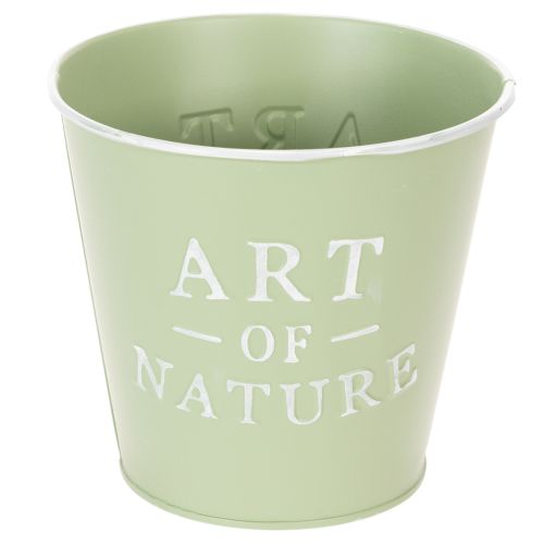 Itens Vaso de zinco para flores, verde menta, Ø15cm, A13,5cm