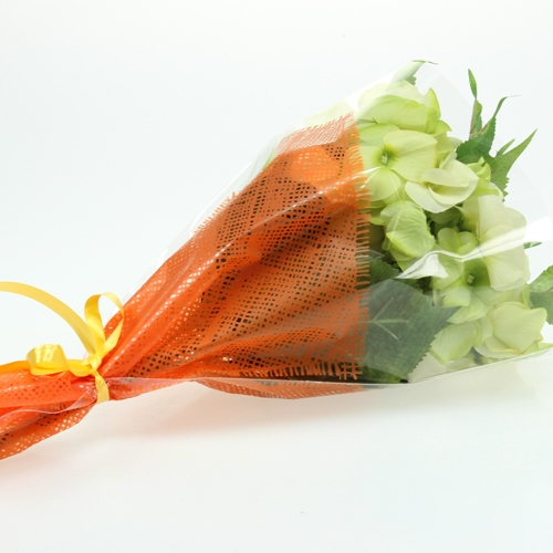 Itens Saco flor juta padrão laranja C40cm L12-30 50 un
