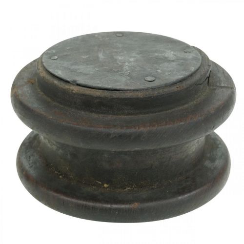 Floristik24 Castiçal, design industrial, polia decorativa, decoração de mesa, look vintage Ø10-10,5cm