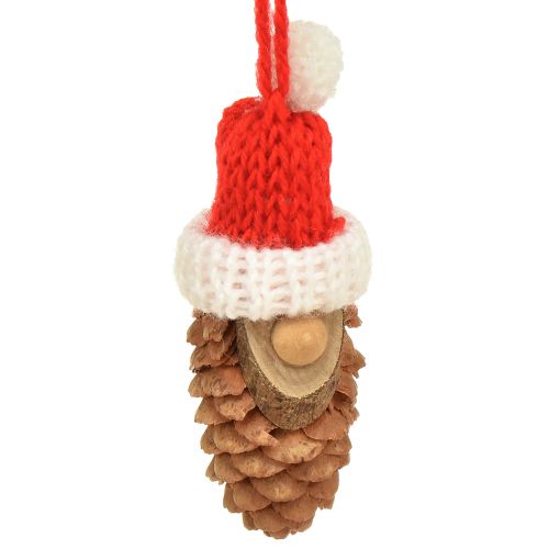 Itens Decoração de árvore de Natal cone gnomo gnomo vermelho 9 cm 12 unidades