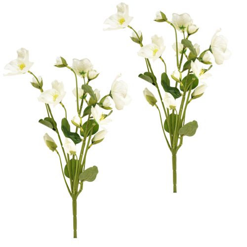Itens Rosas de Natal flores artificiais decoração de Natal branca 37 cm 2 unidades