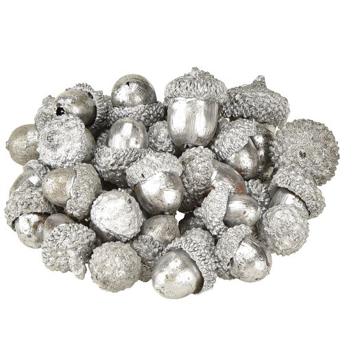 Itens Bolotas decorativas prata, decoração de Advento, frutas naturais de outono, casa de campo Ø1,5 – 2,5cm L1,5 – 3cm 300g