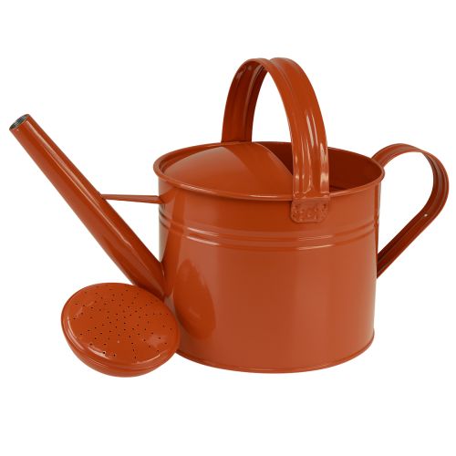 Regador decorativo de metal em estilo campestre, marrom-alaranjado, 26 cm, 5 L - Uso versátil como vaso de plantas e recipiente decorativo. | Floristik24.pt