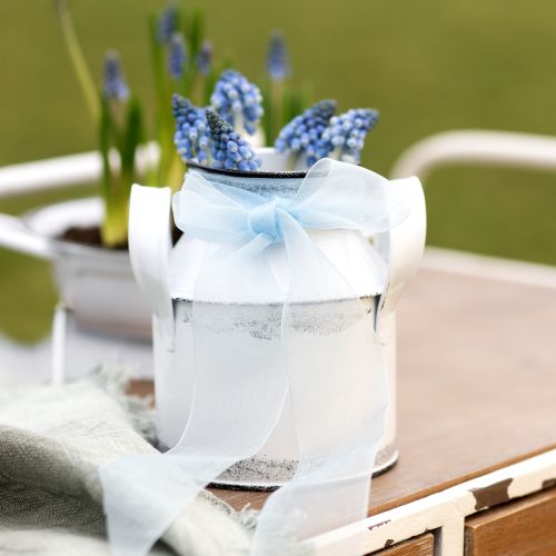 Itens Jarro decorativo com alças metal branco, preto H13cm 2pcs