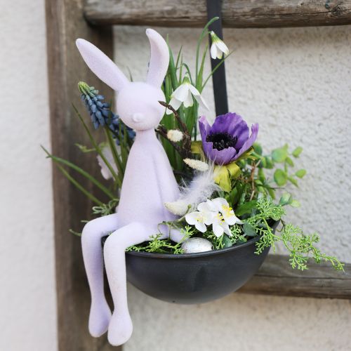 Floristik24 Espátula decorativa tigela para planta antracite suspensa Ø16,5cm 2 unidades