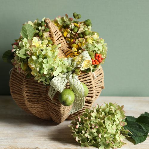 Floristik24 Abóbora decorativa de ráfia natural rústica decoração de outono Ø25cm A25cm