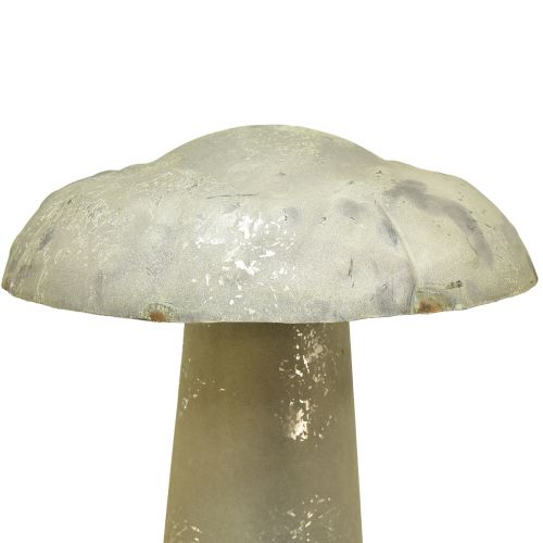 Floristik24 Cogumelo decorativo de metal decoração de outono ferrugem verde vintage 36cm x 62cm