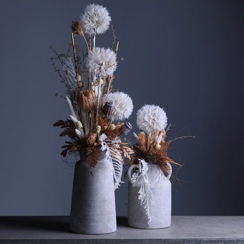 Floristik24 Dente-de-leão decorativo em branco – delicadas flores secas para arranjos elegantes Ø11cm 6 pcs