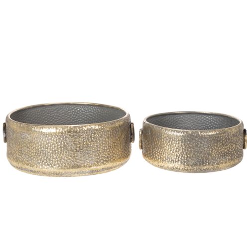 Itens Vaso decorativo, estilo antigo, em metal, dourado, Ø37/31cm, conjunto de 2