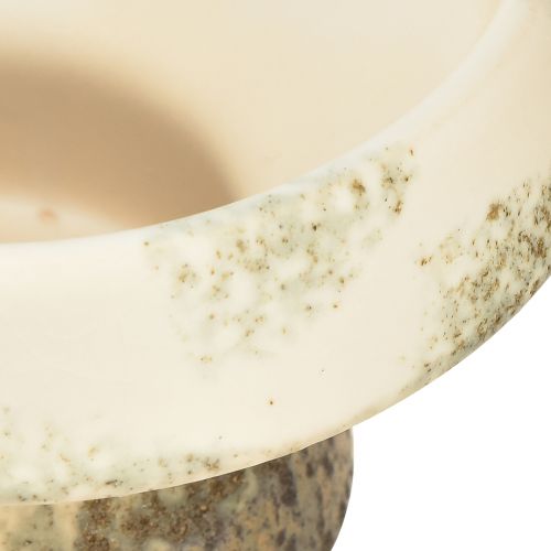 Itens Tigela decorativa de cerâmica com base creme cinza verde Ø17cm 10cm
